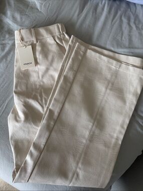 *DIY opportunity* FRNCH Cream Pleather Pants
